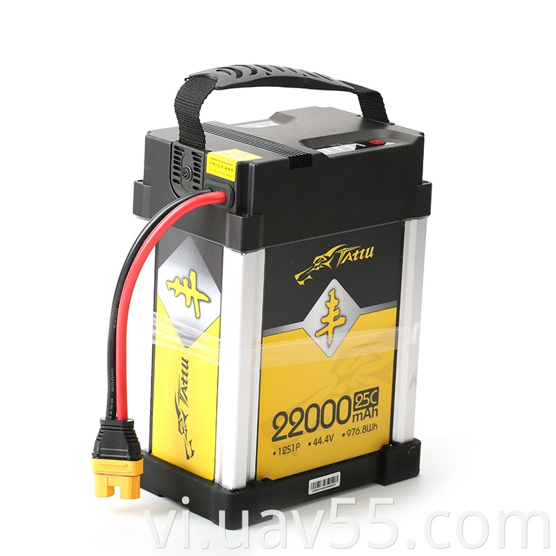 Pin lipo 12S 22000mAh sạc nhanh hơn cho máy bay không người lái nông nghiệp